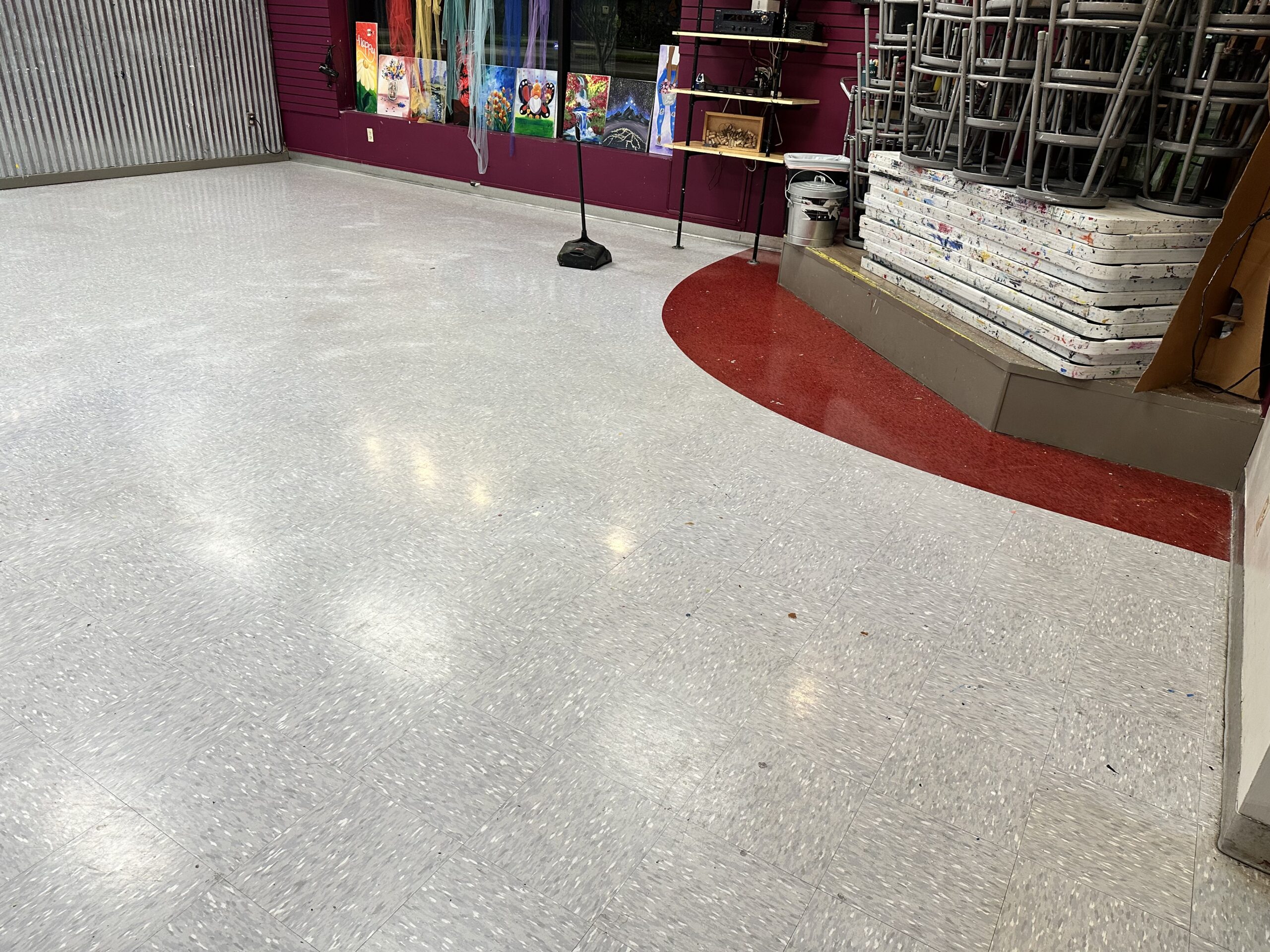 Painting with a Twist art studio floor cleaning and polishing – Midsouth Cleaning Memphis TN