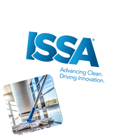 Midsouth Cleaning ISSA, certified cleaning solutions logo with mop and bucket image representing professional standards