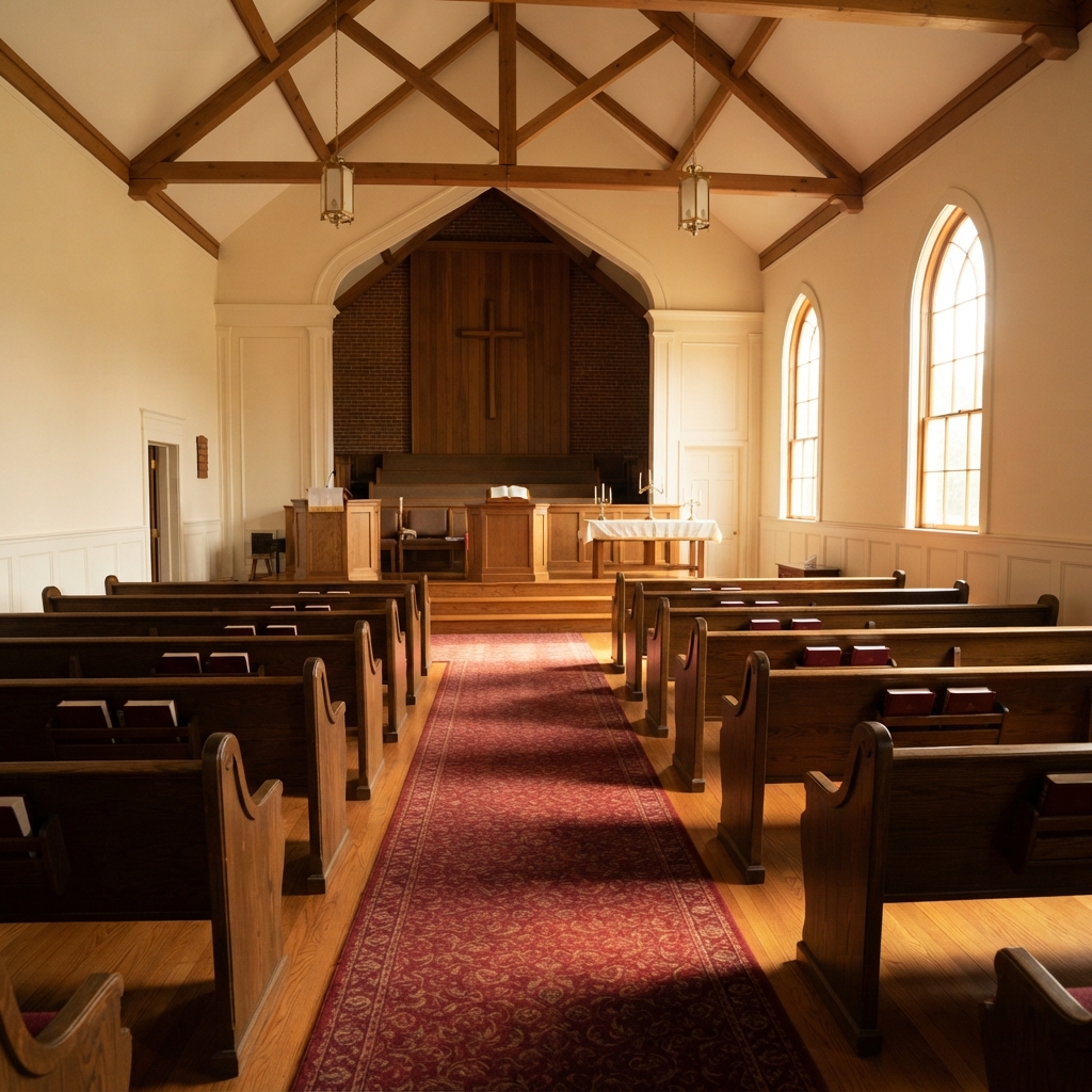 Church sanctuary in the commercial cleaning company service area across DeSoto County